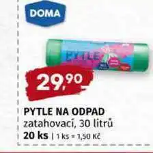 Trefa DOMA PYTLE NA ODPAD zatahovací, 30 litrů 20 ks nabídka