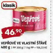Trefa klasik VEPŘOVÉ VE VLASTNÍ ŠŤÁVĚ nabídka