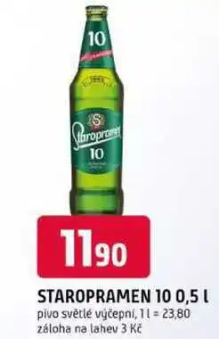 Trefa STAROPRAMEN 10 0,5 L pivo světlé výčepní nabídka