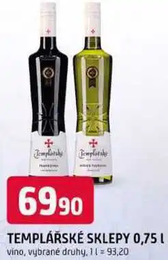 Trefa TEMPLÁŘSKÉ SKLEPY nabídka