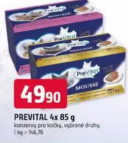 Trefa PREVITAL 4x 85 g MOUSSE konzervy pro kočky, vybrané druhy nabídka