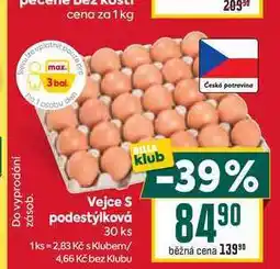 Billa Vejce S podestýlková 30 ks nabídka