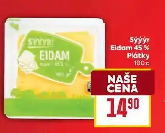 Billa Sýýýr Eidam 45% Plátky nabídka