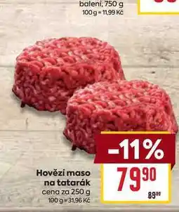 Billa Hovězí maso na tatarák cena za nabídka