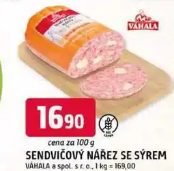 Trefa SENDVIČOVÝ NÁŘEZ SE SÝREM VÁHALA nabídka