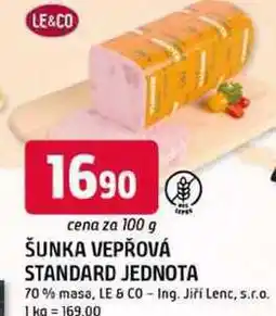 Trefa ŠUNKA VEPŘOVÁ STANDARD JEDNOTA 70% masa nabídka