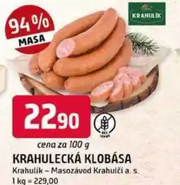 Trefa KRAHULECKÁ KLOBÁSA nabídka