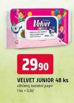 Trefa VELVET JUNIOR 48 ks vlhčený toaletní papír nabídka