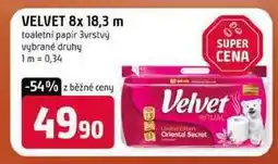 Trefa VELVET 8x 18,3 m toaletní papír 3vrstvý vybrané druhy nabídka