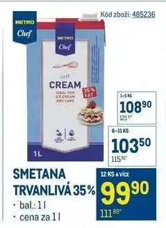 Makro SMETANA TRVANLIVÁ 35 % nabídka