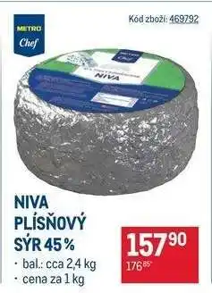 Makro NIVA PLÍSŇOVÝ SÝR 45 % nabídka