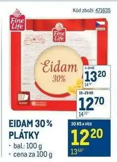Makro Eidam 30% plátky nabídka