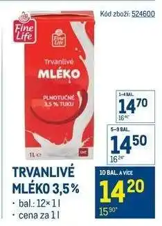Makro Trvanlivé mléko 3,5% nabídka