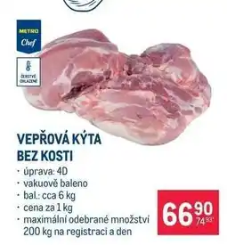 Makro Vepřová kýta bez kosti nabídka
