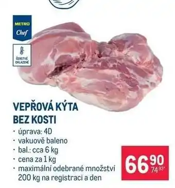 Makro Vepřová kýta bez kosti nabídka