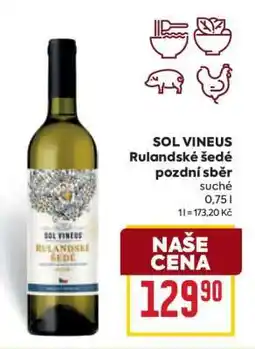 Billa SOL VINEUS Rulandské šedé pozdní sběr nabídka