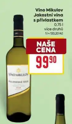 Billa Víno Mikulov Jakostní vína s přívlastkem nabídka