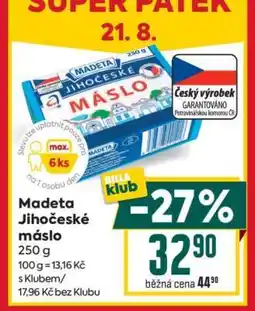 Billa Madeta Jihočeské máslo nabídka