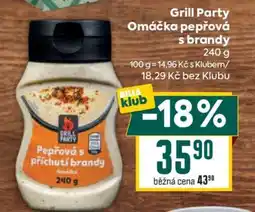 Billa Grill Party Omáčka pepřová s brandy nabídka