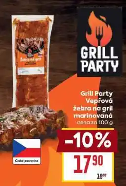 Billa Grill Party Vepřová žebra na gril marinovaná nabídka