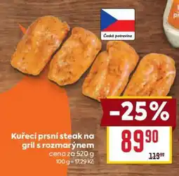 Billa Kuřecí prsní steak na gril s rozmarýnem nabídka