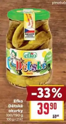 Billa Efko Dětské okurky nabídka
