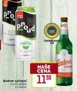 Billa Budvar výčepní nabídka