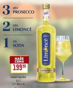 Billa LIMONCÈ APERITIVO nabídka