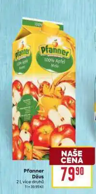 Billa Pfanner džus nabídka