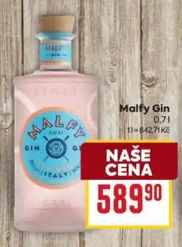 Billa Malfy gin nabídka