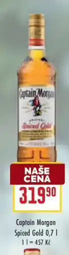 Billa Captain Morgan Spiced Gold 0,7 l nabídka