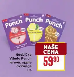 Billa Houbičky Vileda Punch lemon, apple a orange nabídka