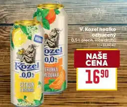 Billa V. Kozel nealko, ochucený nabídka