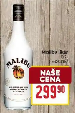 Billa Malibu likér nabídka