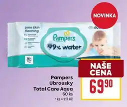 Billa Pampers Ubrousky Total Care Aqua nabídka