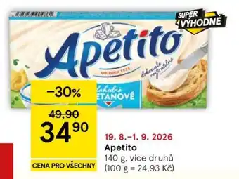 Tesco Apetito nabídka