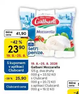 Tesco Galbani mozzarella nabídka