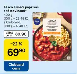 Tesco Tesco Kuřecí paprikáš s těstovinami nabídka