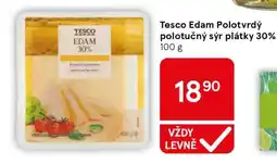 Tesco Tesco Edam polotvrdý polotučný sýr plátky 30% nabídka