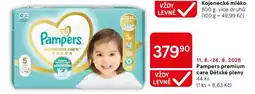 Tesco Pampers Premium Care dětské pleny nabídka