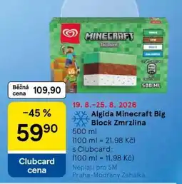Tesco Algida Minecraft Big Block Zmrzlina nabídka
