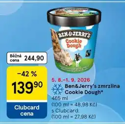 Tesco Ben&Jerry's zmrzlina Cookie Dough nabídka