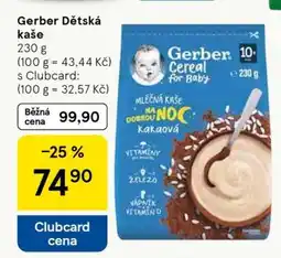 Tesco Gerber Dětská kaše nabídka