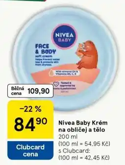 Tesco Nivea Baby Krém na obličej a tělo nabídka