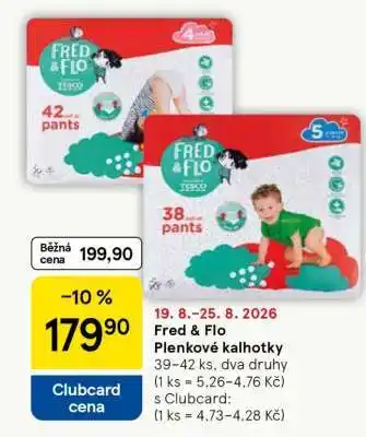Tesco Fred & Flo Plenkové kalhotky nabídka