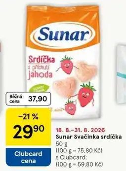 Tesco Sunar Svačinka srdíčka nabídka