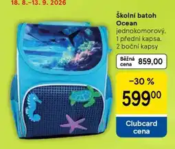 Tesco Školní batoh Ocean nabídka