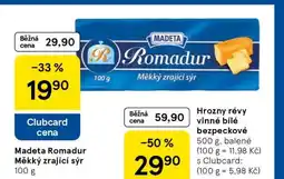 Tesco Madeta Romadur Měkký zrající sýr nabídka