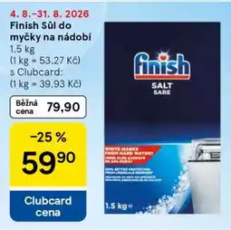 Tesco Finish Sůl do myčky na nádobí nabídka