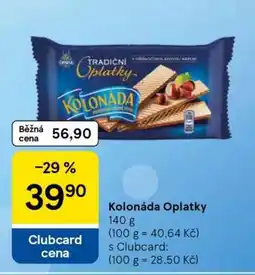 Tesco Kolonáda oplatky nabídka
